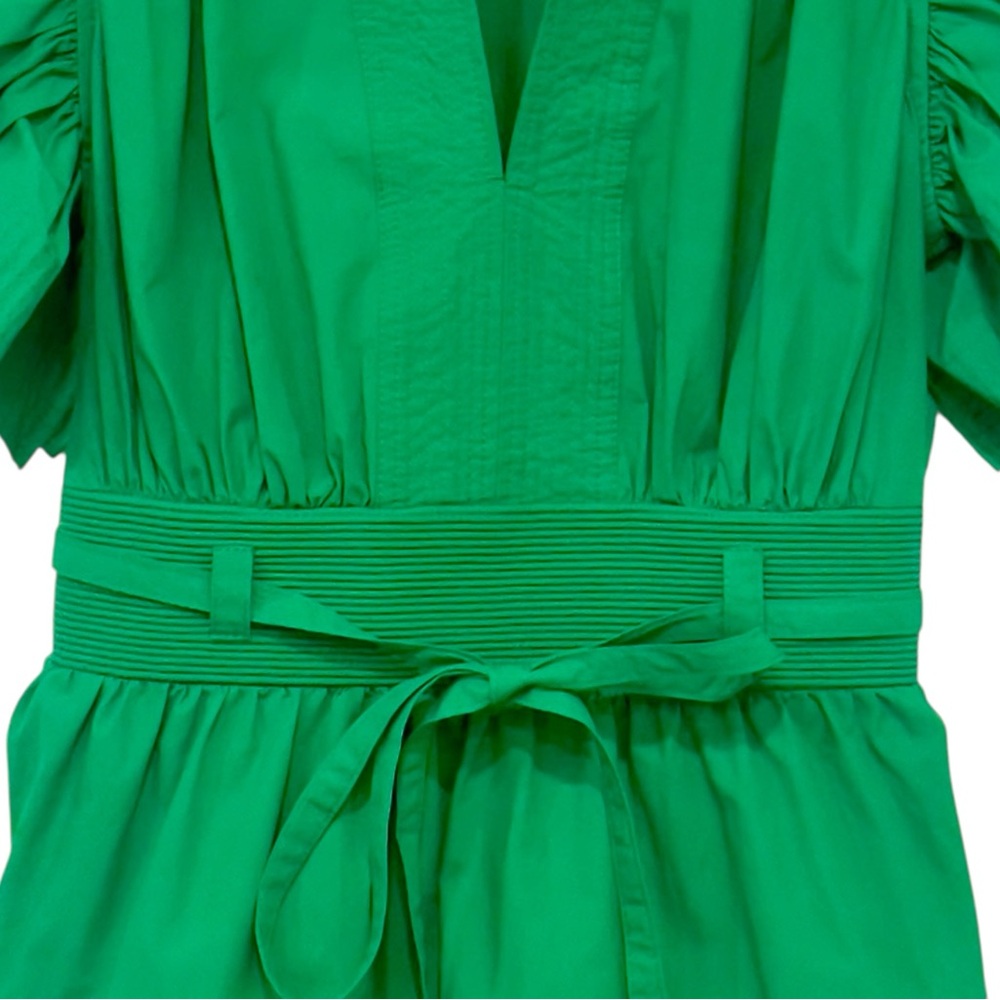 NWOT Strut & Bolt Kelly Green Ruffle Sleeve Mini Dress Small Game Day Resort - Picture 12 of 12
